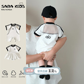 小月龄哈衣爬服新款 男宝宝短袖 洋气婴幼儿衣服夏装 薄款 连体衣夏季