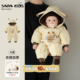 婴儿棉服冬季 宝宝夹棉连体衣小月龄加厚保暖衣服洋气外出爬服冬装