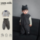 春秋两件套 衣服小月龄宝宝外出服毛衣背带裤 男童套装 洋气婴儿春装