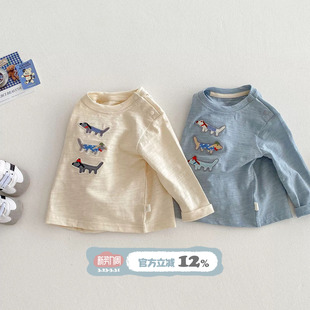 上衣春秋季 男女宝宝打底衫 儿童长袖 新款 宝宝衣服春天外出服 26春装