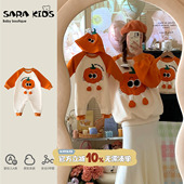 一家三口亲子装 小月龄春秋全家卫衣外出服超萌宝宝衣服母女母子装