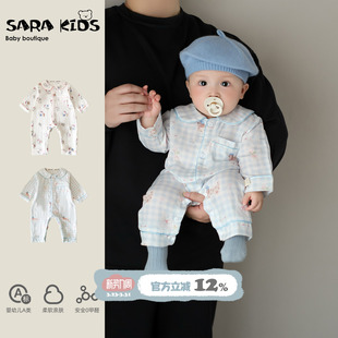 婴儿衣服春季 爬服春 宝宝连体衣超萌小月龄睡衣纯棉a类家居服新款