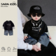 套装 童装 韩系洋气婴幼儿衣服春装 裤 潮 酷帅小男孩上衣工装 男宝春季