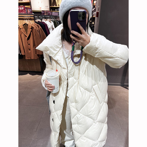 长款羽绒服保暖廓形立领