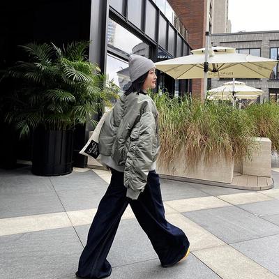 帅气飞行员夹克保暖羽绒服