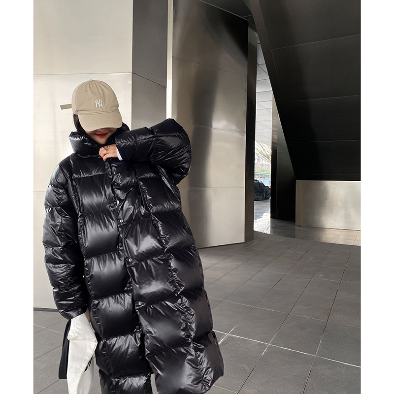 加厚oversize长款面包服羽绒服