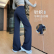 休闲裤 藏青色微喇叭裤 子 女士显瘦运卫裤 早秋修身 女春秋季 2026新款