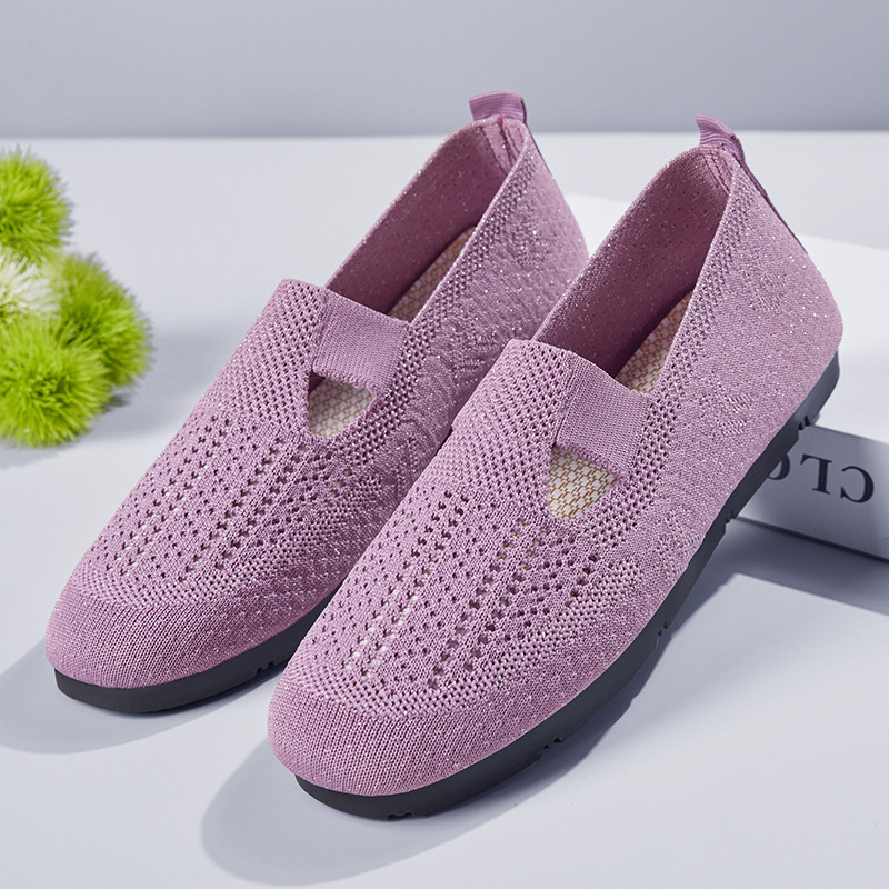 老北京布鞋女春秋新款软底防滑中老年人平底一脚蹬女士妈妈网鞋子