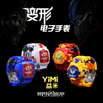 Creative deformation cartoon personality children's diamond robot birthday gift LED digital display electronic watch