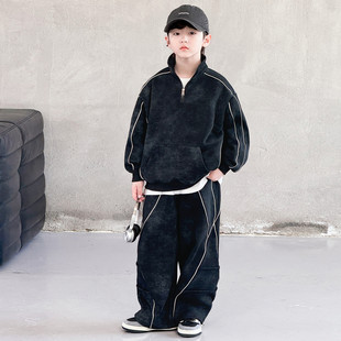 2026新款春装儿童套装男童春季酷帅运动服男孩早春款大童春天卫衣