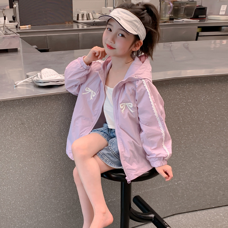 贝田女童夏季轻薄款冰丝防晒衣图片