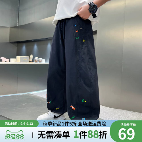 贝田长裤防蚊裤夏季男童休闲裤子