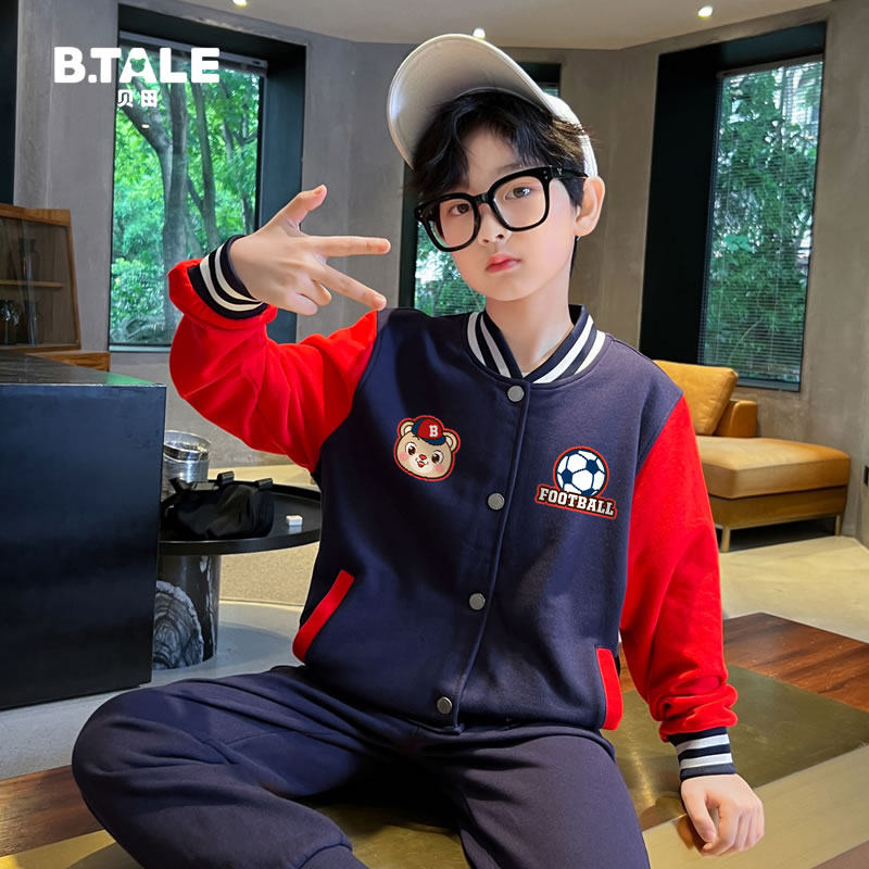 男童外套早春装儿童2026新款大童春季男孩春秋大童休闲运动棒球服