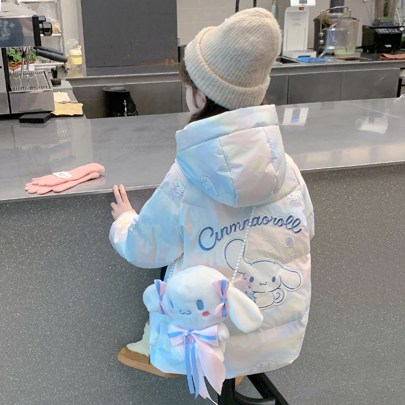 贝田女童冬季加厚保暖羽绒服