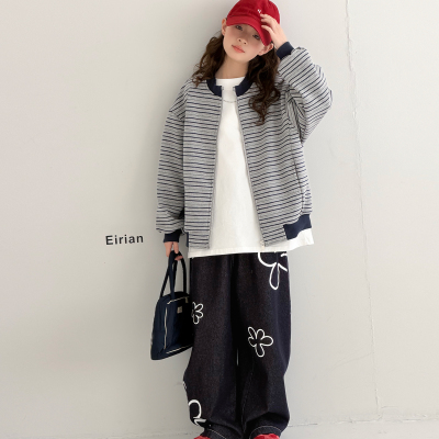 贝田女童春秋洋气休闲棒球服外套