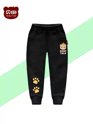 Spring and autumn children's sweatpants boys ' pants spring baby spring casual pants Foreign school children plus velvet trousers tide