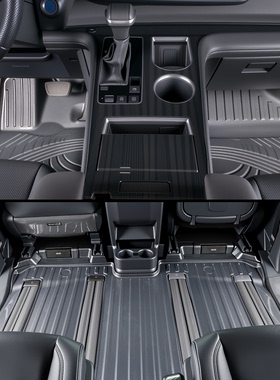 专用于丰田赛那TPE脚垫格瑞维亚碳纤中排地毯SIENNA大包围地板垫