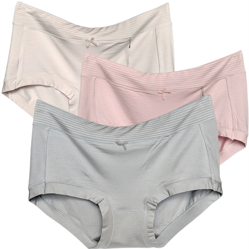 组合装彩田内裤女莫代尔棉中高腰平脚包臀石墨烯31685抑菌纯色薄