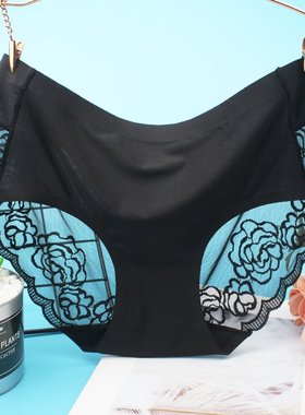 彩田花仙子内裤女中腰31192无痕蕾丝边一片式抗菌20907石墨烯速干