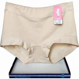 透气轻微收腹新款 彩田全棉内裤 女1A305高腰1A306纯色平脚包臀大码