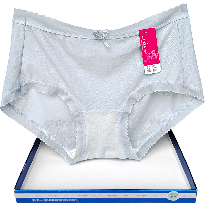花仙子内裤透明透气速干中腰抗菌