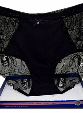 彩田花仙子网纱蕾丝性感中腰20963冰丝内裤平脚石墨烯氧护组合装
