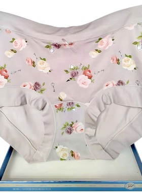 彩田内裤女印花包臀16186高腰16187石墨烯裆莫代尔棉冰丝拼接中年