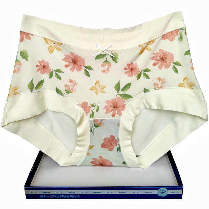 彩田花仙子女士内裤头22255莫代尔唯美印花朵石墨烯新品包臀抑菌,女士内衣/男士内衣/家居服,女三角裤,淘宝优惠券,粉丝福利购,淘宝优惠卷