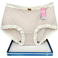 彩田内裤女中腰立体提花24秋冬新款1A386高腰15267莫代尔棉蕾丝边