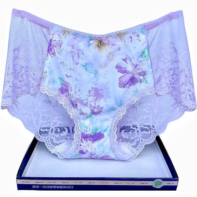 花仙子蕾丝女速干透明平脚内裤夏