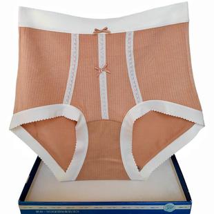 彩田磨毛高腰内裤 女1A559蕾丝边螺纹透气保暖平脚石墨烯发热包臀