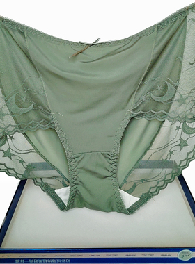 彩田花仙子内裤女蕾丝中腰21976高腰32522纯色性感青年抗菌茶多酚