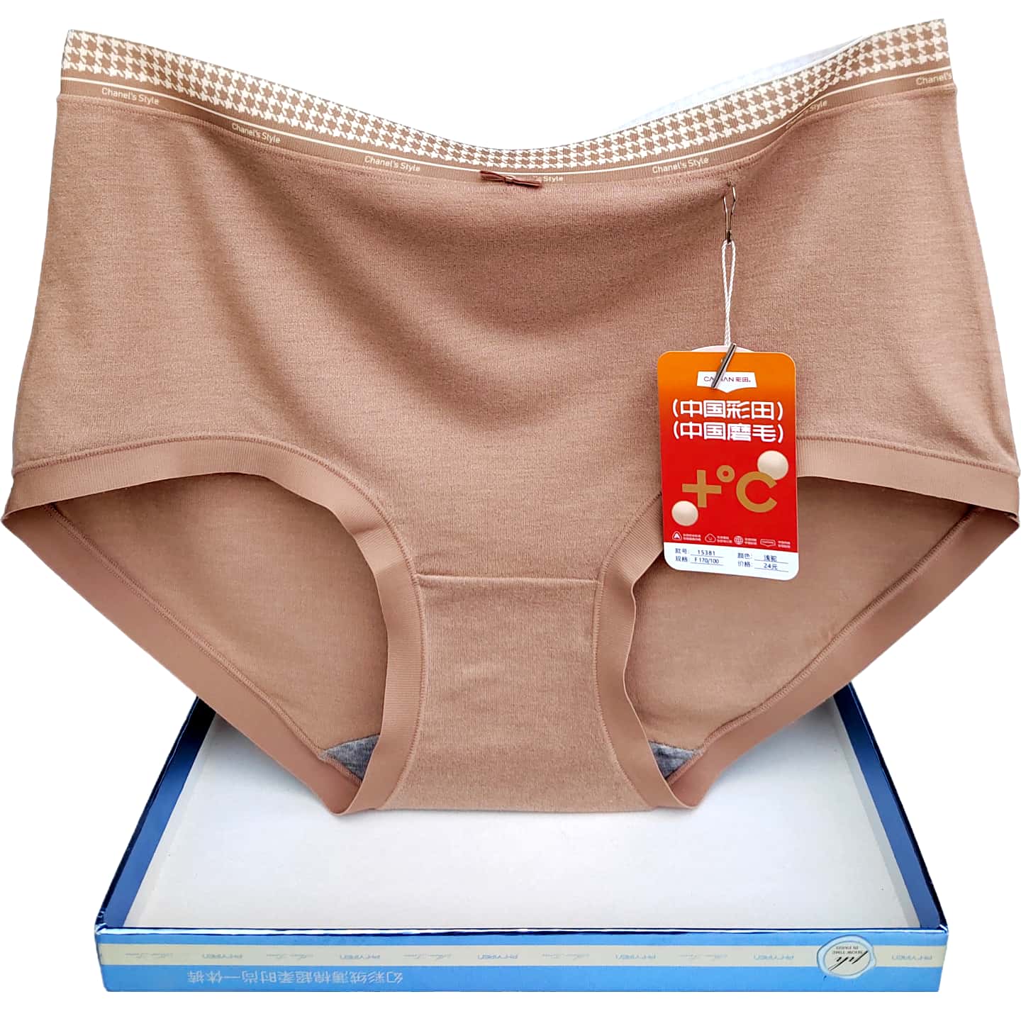 彩田磨毛高腰纯色15831发热纤维