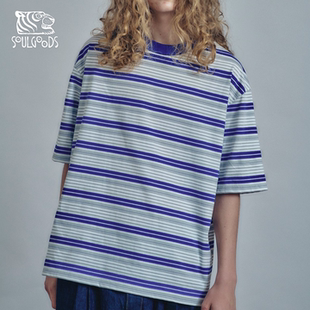 现货授权is-ness Border T-Shirt 复古条纹圆领T恤男女同款26SS