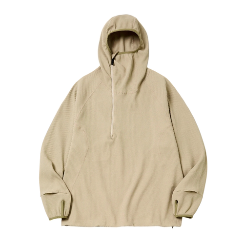 meanswhile华夫格拉链连帽衫