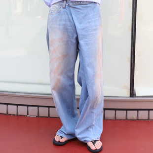 DENIM 现货授权JIEDA OVER RAP 25AW PANTS复古水洗宽松休闲牛仔裤