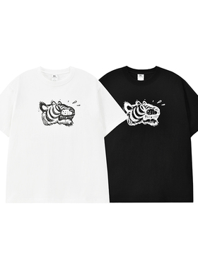 SOULGOODS 素描虎头印花短袖T恤