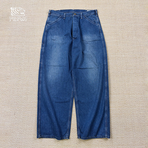 现货ORSLOW WIDE FIT 30'S PAINTER PANTS 做旧直筒牛仔裤26SS