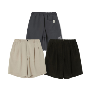 现货授权N.HOOLYWOOD TUCK HALF PANTS 复古休闲短裤25SS
