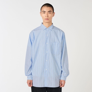 现货授权nanamica Regular Collar Stripe Wind 条纹衬衫外套26SS