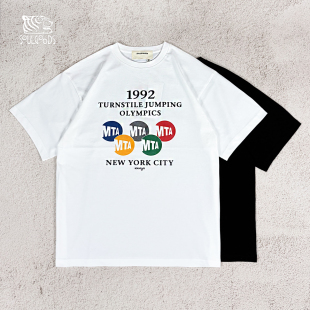现货ANACHRONORM NYC JUMPING S/S T-S 印花圆领短袖T恤26SS