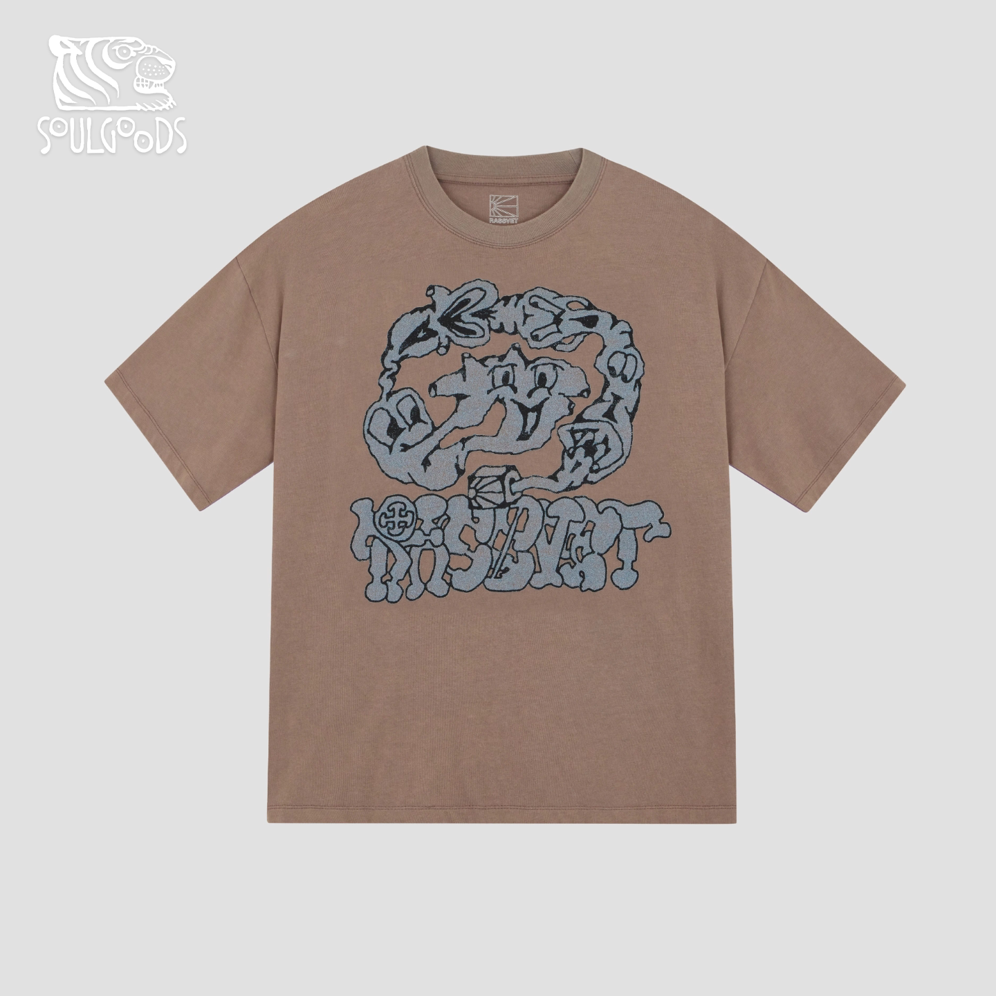现货授权RASSVET MEN SMOKE TEE SHIRT KNIT 宽松印花短袖T恤26SS图片