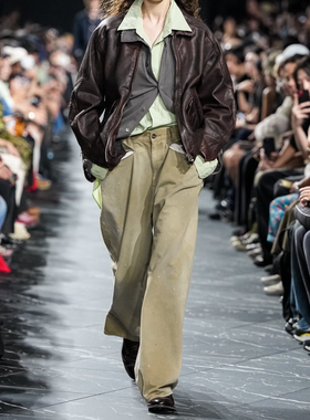 现货授权ANCELLM CHINO WIDE SLACKS 复古做旧宽松直筒休闲裤26SS