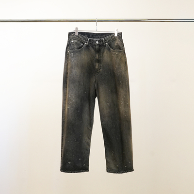 ANCELLM水洗做旧复古牛仔裤