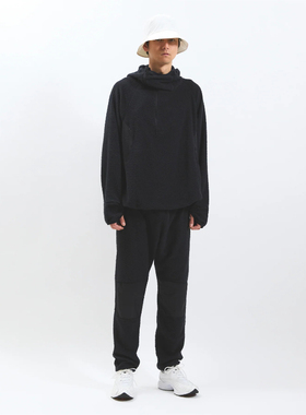 现货授权meanswhile COE Waffle Hoodie华夫格半拉链连帽衫25FW