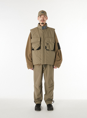 现货授权N.HOOLYWOOD PUFFER VEST 军事风机能保暖马甲背心25FW