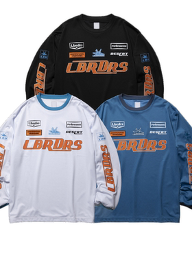 现货授权Liberaiders MOTO CROSS CREWNECK 圆领长袖T恤25FW