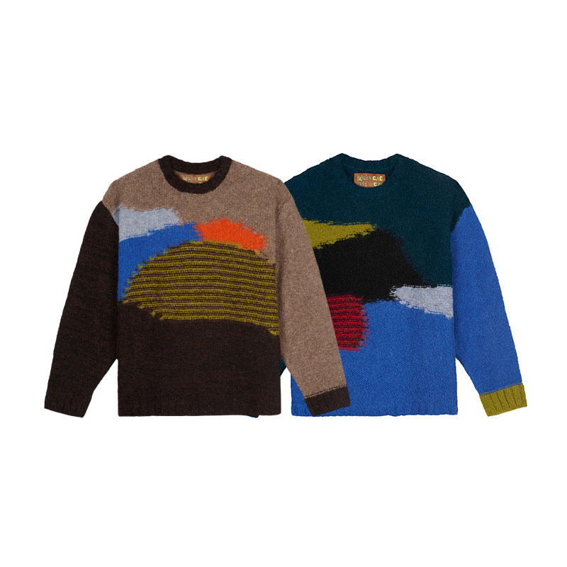 BRAIN DEAD 24FW BOXY KNIT SWEATER 宽松针织毛衣