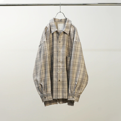 现货授权ANCELLM C/R CHECK SHIRT格子衬衫格衫棉柔软舒适25FW