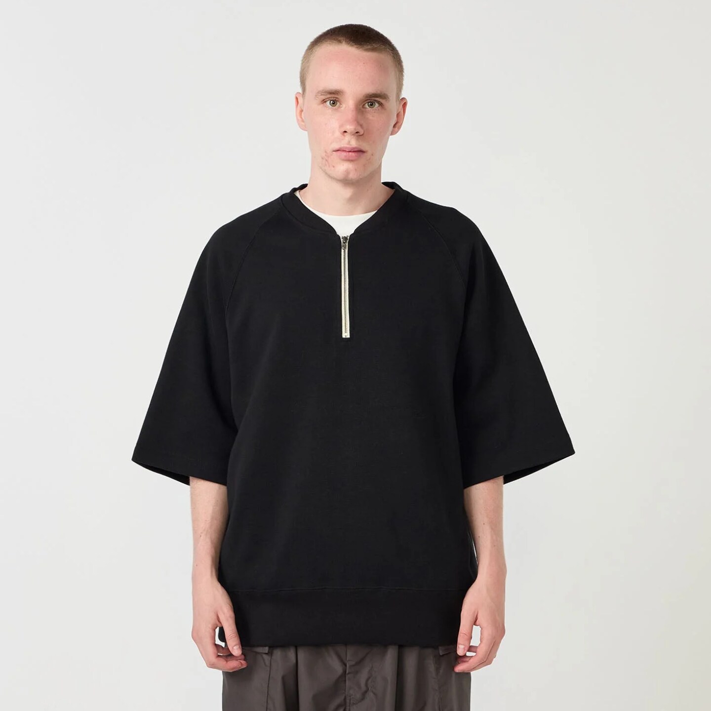现货授权nanamica Harf Zip Sweat 宽松廓形半拉链短袖26SS图片